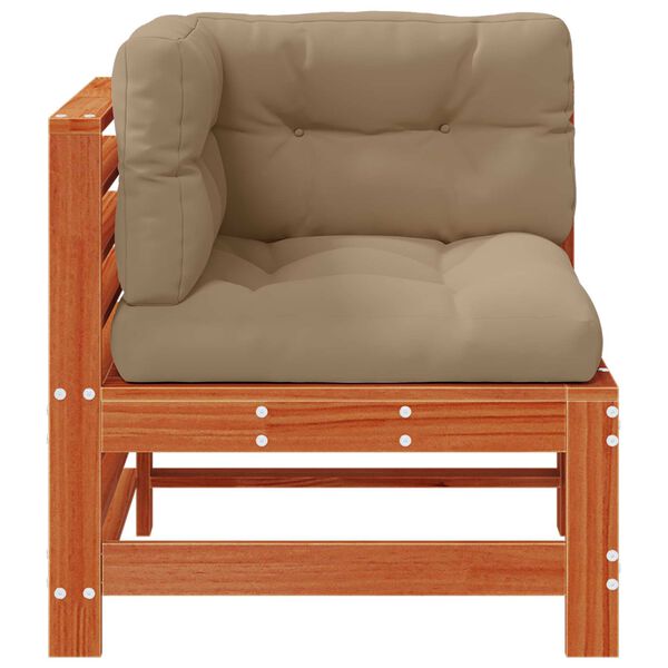 vidaXL Divano Angolare da Giardino Legno di pino massiccio