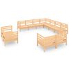 vidaXL Set Salotto da Giardino 11 pz in Legno Massello di Pino