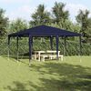 vidaXL Tenda Party Blu 400 x 400 x 266 cm Polietilene e Acciaio