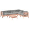 vidaXL Set Divani Giardino 7 pz Cuscini Legno Massello Abete Douglas