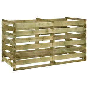 vidaXL Compostiera a Stecche Pino Impregnato 180x90x90 cm