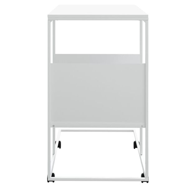 vidaXL Tavolino con Ruote Bianco 55x36x63,5cm in Legno Multistrato