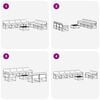 vidaXL Set di divani da esterno 8 pcs Grigio Naturale e Chiaro