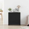 vidaXL Credenza Rovere Nero 70x41x75 cm Legno Massello di Acacia