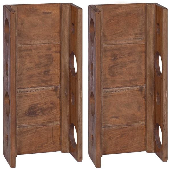 vidaXL Scaffale Marrone 24 x 13 x 54 cm Legno di Mogano Massello