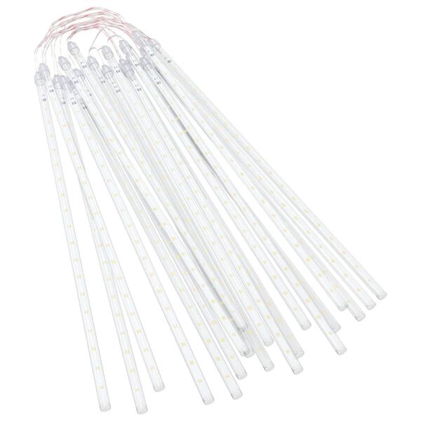 vidaXL Luci Meteoriche 20 pz 50cm Bianco Caldo 720 LED Interni Esterni