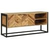vidaXL Mobile TV Marrone 110 x 30 x 50 cm Legno massello di acacia