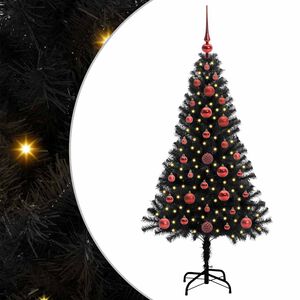vidaXL Albero di Natale Nero 120 cm PVC