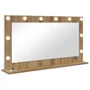 vidaXL Specchio da Vanit&agrave; Rovere artigianale 100 x 55 x 18 cm