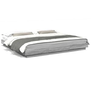 vidaXL Giroletto Grigio Sonoma 200x200 cm in Legno Multistrato
