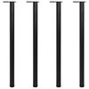 vidaXL Set 4 gambe nere per tavolo regolabili in altezza 1100 mm