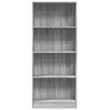 vidaXL Libreria Grigio Sonoma 60x24x143 cm in Legno Multistrato