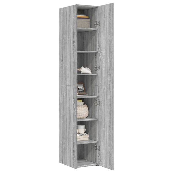 vidaXL Credenza Grigio Sonoma 30x42,5x185 cm in Legno Multistrato