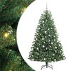 vidaXL Albero di Natale Artificiale con Rami Pieghevoli Verde 180 cm