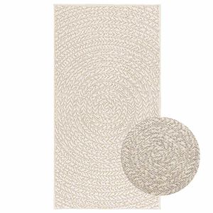 vidaXL Tappeto ZIZUR Crema 60x110 cm Aspetto Iuta Interni ed Esterni