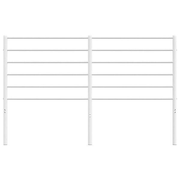 vidaXL Testiera di Ricambio in Metallo Bianco 135 cm