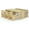 vidaXL Set da Pranzo per Giardino 5 pz in Legno di Pino Impregnato