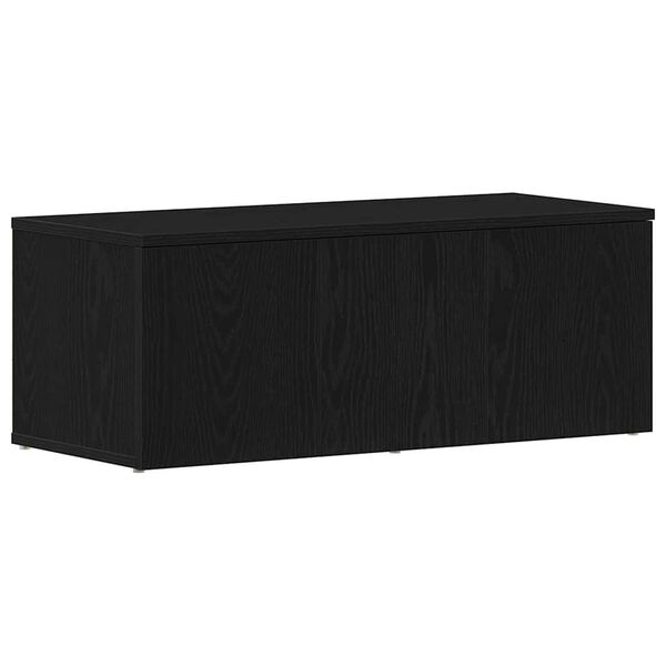 vidaXL Mobile TV Rovere Nero 80x34x30 cm Legno multistrato