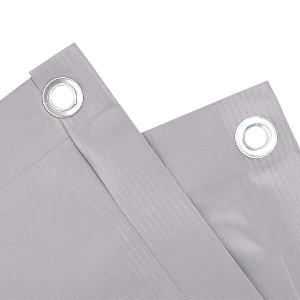 vidaXL Paravento da Balcone Grigio 700x75 cm in PVC