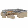 vidaXL Set Divano da Giardino 12 pcs Beige polyrattan