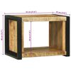 vidaXL Cubo da Parete Marrone 55 x 35 x 40 cm Legno massello di mango