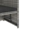 vidaXL Set Divani da Giardino 5 pz con Cuscini in Polyrattan Grigio