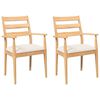 vidaXL Sedie da Pranzo con Cuscini 2 pz in Legno Massello di Hevea