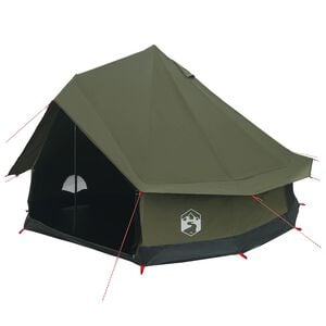 vidaXL Tenda Familiare 8 persona Verde militare Policotone