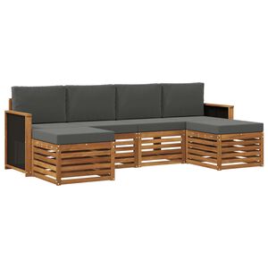 vidaXL Set divani Legno di Acacia Massello