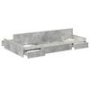 vidaXL Struttura letto con contenitore Grigio cemento 120 x 200 cm