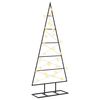 vidaXL Albero di Natale in metallo KUOPIO 90 cm Bianco caldo