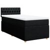 vidaXL Giroletto a Molle con Materasso Nero 100x200 cm in Tessuto