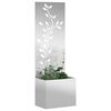 vidaXL Schermo per privacy in giardino Floreale Argento 50 x 140 cm