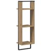 vidaXL Scaffale da parete Rovere artigianale 30 x 25 x 100 cm