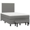 vidaXL Giroletto a Molle con Materasso Marrone Scuro 120x190cm Tessuto