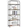 vidaXL Libreria Rovere fum&eacute; 80 x 30 x 183 cm Legno multistrato