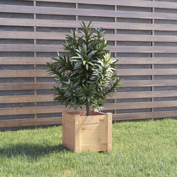vidaXL Fioriere da Giardino 2 pz 31x31x31 cm in Legno Massello di Pino