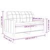 vidaXL Divano a 2 Posti Grigio Chiaro 120 cm in Tessuto
