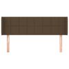 vidaXL Testiera ad Orecchio Marrone Scuro 147x16x78/88 cm in Tessuto