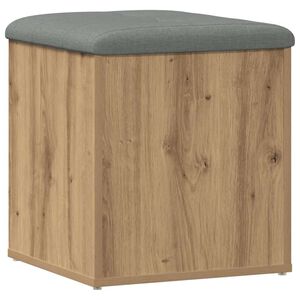 vidaXL Panca Portaoggetti Rovere Artigianale 42x42x45 cm in Truciolato