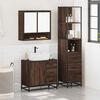 vidaXL Set Mobili da Bagno 3 pz Rovere Marrone in Legno Multistrato