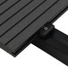 vidaXL Pavimento per Esterni in WPC Pieno Accessori 16 m&sup2; 2,2 m Nero