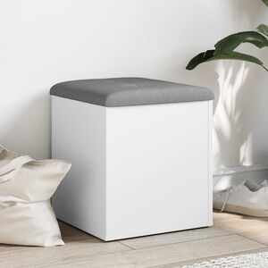 vidaXL Panca contenitore bianca 42x42x45 cm in legno ingegnerizzato