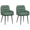 vidaXL Sedie da pranzo 2 pz Velluto Verde Mare 59 x 59,5 x 90 cm