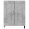 vidaXL Credenza Grigio Cemento 69,5x34x180 cm in Legno Multistrato