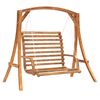 vidaXL Panca a Dondolo in Legno Massello di Abete con Finitura in Teak