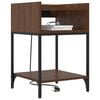vidaXL Armadio da Notte con lo scaffale Rovere Marrone 40 x 40 x 61 cm