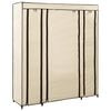 vidaXL Armadio con Scomparti e Aste Crema 150x45x176 cm in Tessuto