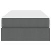 vidaXL Letto con contenitore e materasso Grigio scuro 90 x 200 cm