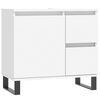 vidaXL Set Mobili da Bagno 3 pz Bianco in Legno Multistrato